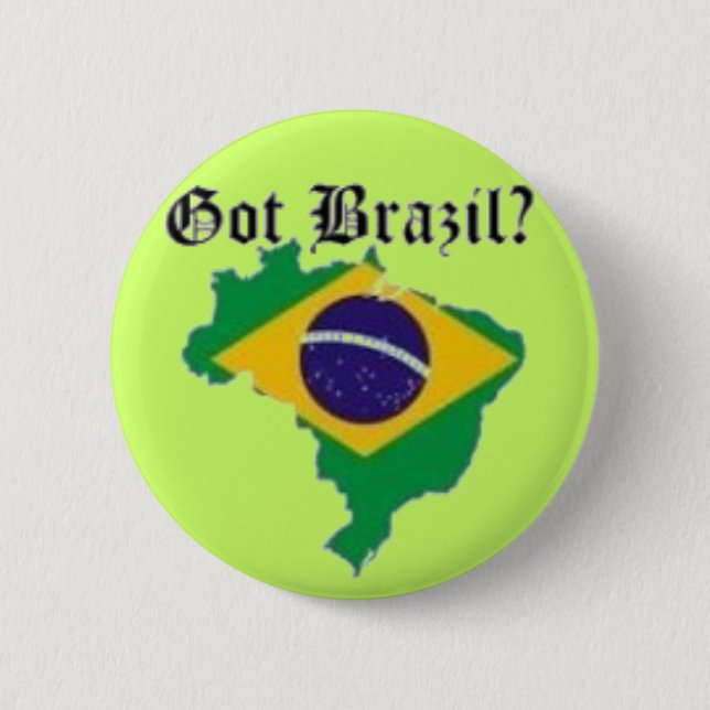 BRASILIEN-FLAGGEN-T - SHIRT UND USW. BUTTON (Vorderseite)