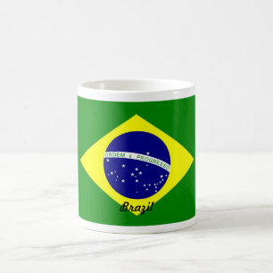 Brasilien-Flaggen-Tasse Kaffeetasse