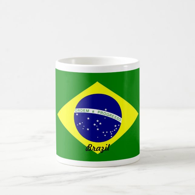 Brasilien-Flaggen-Tasse Kaffeetasse (Mittel)