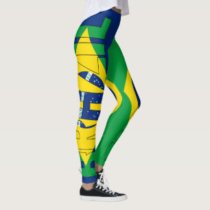Brasilien Flaggenfarben Patriotic Leggings