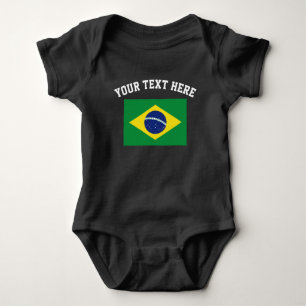 Brasilien-Flaggenfußball trägt Jerseybabybodysui Baby Strampler