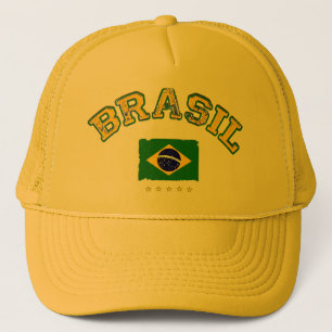 Brasilien-Flaggenfußballart Truckerkappe