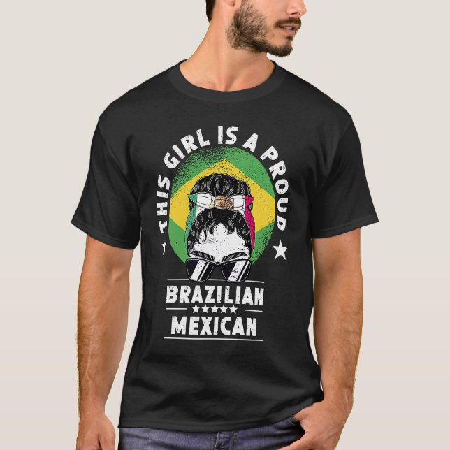 Brasilien Flaggenmexiko Frauen-Mädchen-Prix T-Shirt (Vorderseite)