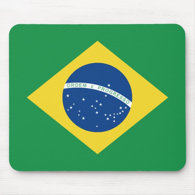 Brasilien Flaggenmousepad Mousepad (Vorne)