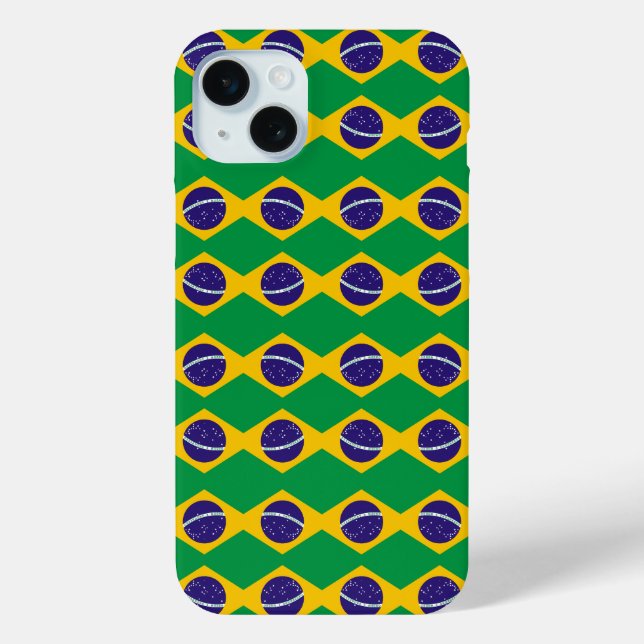 Brasilien-Flaggenmuster Case-Mate iPhone Hülle (Rückseite)