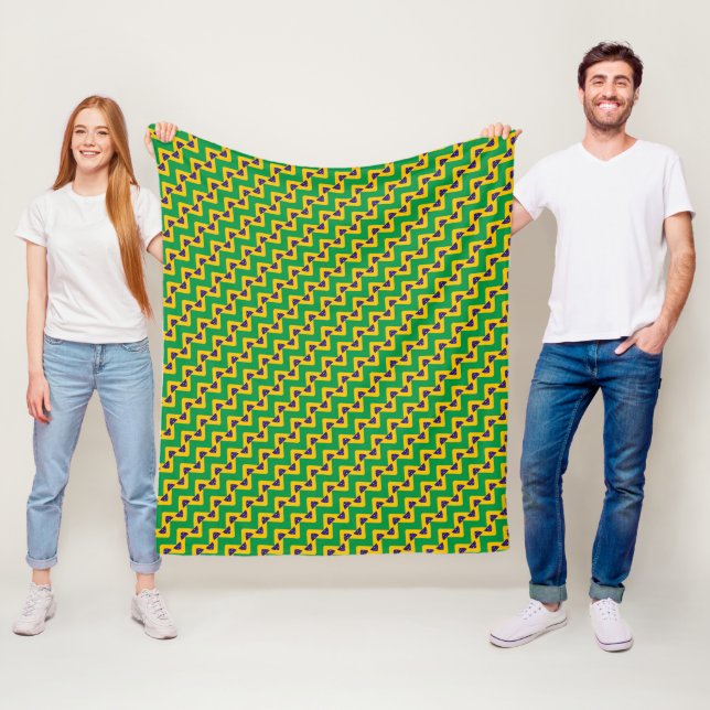 Brasilien-Flaggenmuster Fleecedecke (Beispiel)