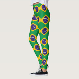 Brasilien-Flaggenmuster Leggings