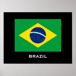 Brasilien-Flaggenplakat Poster