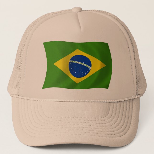 Brasilien-FlagHat Truckerkappe (Vorderseite)