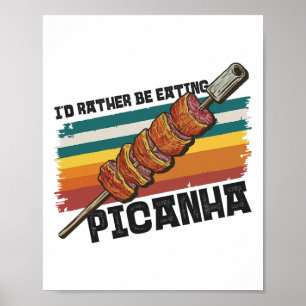 Brasilien Food Lover Design Steak Grillen Cuisine  Poster