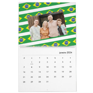 Brasilien   Fügen Sie Ihr Foto Brasilianische Flag Kalender