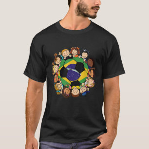 Brasilien Fußball Ball Kinder Kleinkind Boys in ga T-Shirt