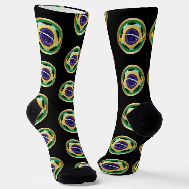 Brasilien Fußball Ball Sports Socken (Gewinkelt)