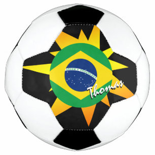 Brasilien Fußball & Brasilianische Flagge / BANG