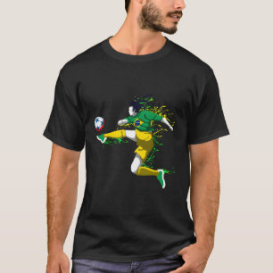 Brasilien Fußball Brasilianische Nationalfahne Fuß T-Shirt