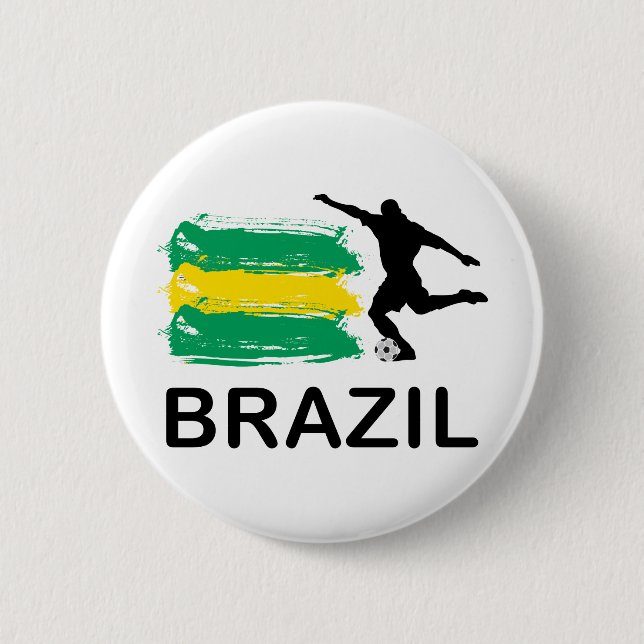 Brasilien-Fußball Button (Vorderseite)
