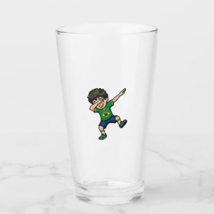 Brasilien Fußball Dab Junge Vintage Vector Shirt_1 Glas