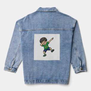 Brasilien Fußball Dab Junge Vintage Vector Shirt_1 Jeansjacke