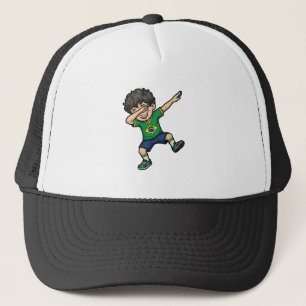 Brasilien Fußball Dab Junge Vintage Vector Shirt_1 Truckerkappe