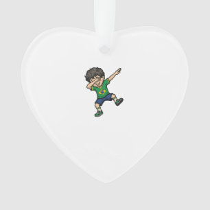 Brasilien Fußball Dab Junge Vintage Vector T-Shirt Ornament