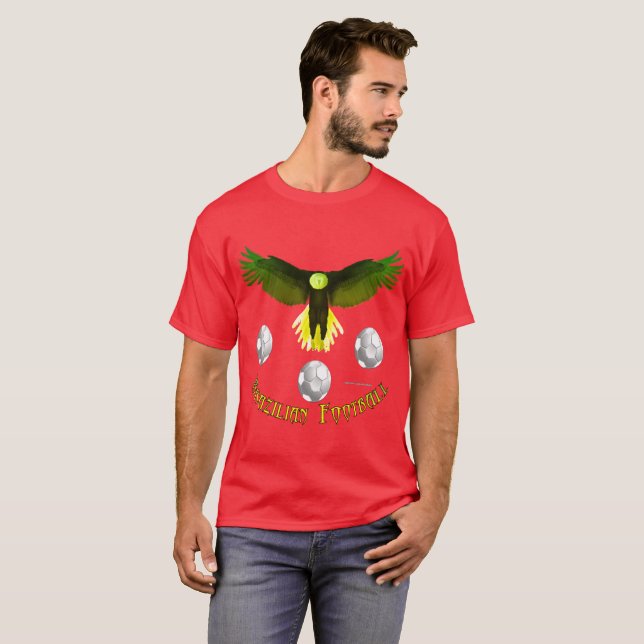 Brasilien Fußball Eagle Männer dunkler T - Shirt (Vorne ganz)