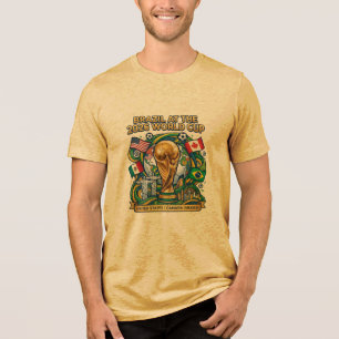 "Brasilien Fußball Fan T-Shirt – FIFA Weltmeisters Tri-Blend Shirt