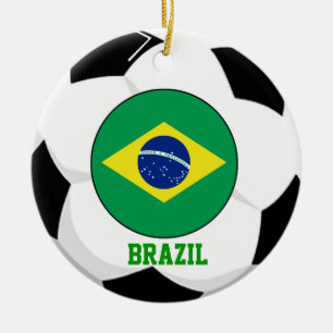 Brasilien-Fußball-Fan-Verzierung Keramikornament