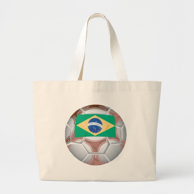 Brasilien-Fußball Jumbo Stoffbeutel (Vorne)