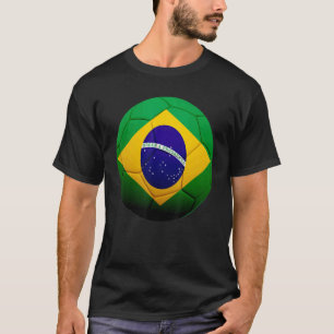 Brasilien Fußball National Ball Brasilien Flagge F T-Shirt