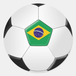 Brasilien Fußball Runder Aufkleber