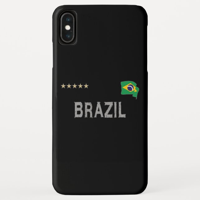 Brasilien Fußball Shirt Herz Case-Mate iPhone Hülle (Rückseite)