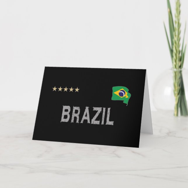 Brasilien Fußball Shirt Herz Karte (Vorderseite)