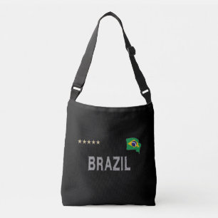 Brasilien Fußball Shirt Herz Tragetaschen Mit Langen Trägern