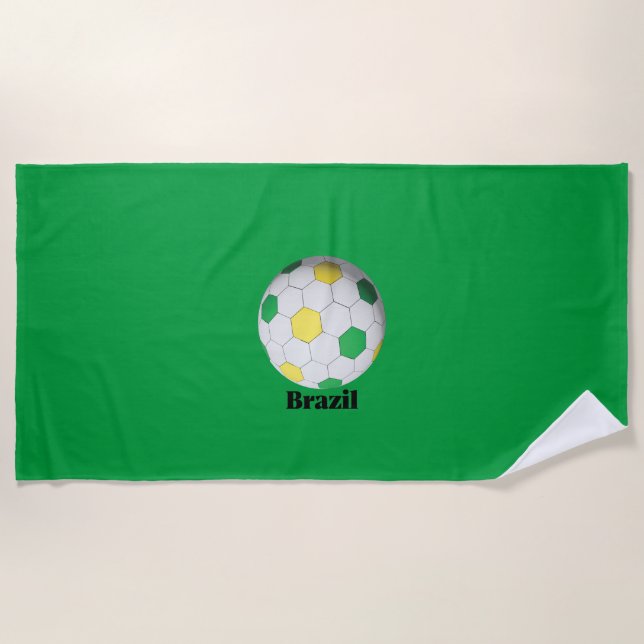 Brasilien Fußball Strandtuch (Vorderseite)