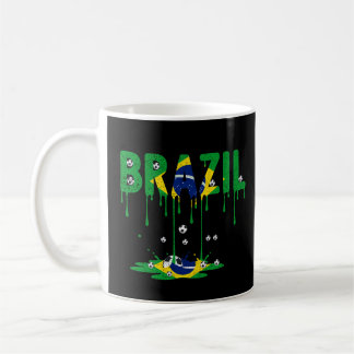 Brasilien Fußball tropfende Flagge Kaffeetasse
