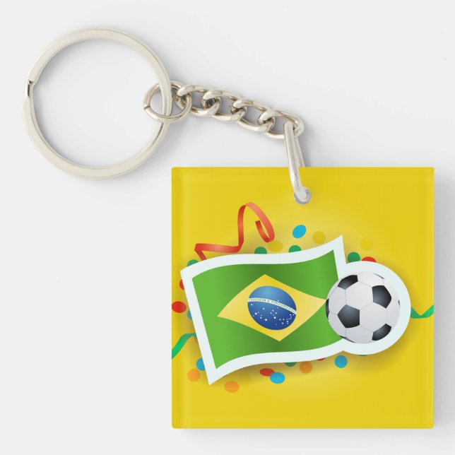 Brasilien, Fußballdesign Schlüsselanhänger (Vorderseite)
