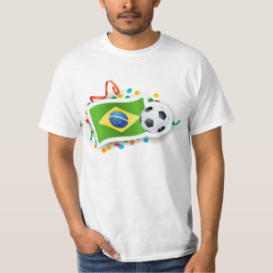 Brasilien, Fußballdesign T-Shirt