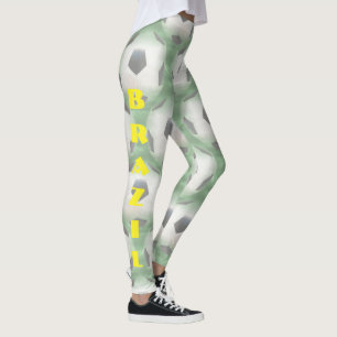 Brasilien-Fußballteamanhänger Leggings