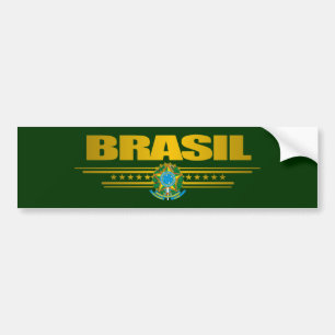 "Brasilien-Gold " Autoaufkleber
