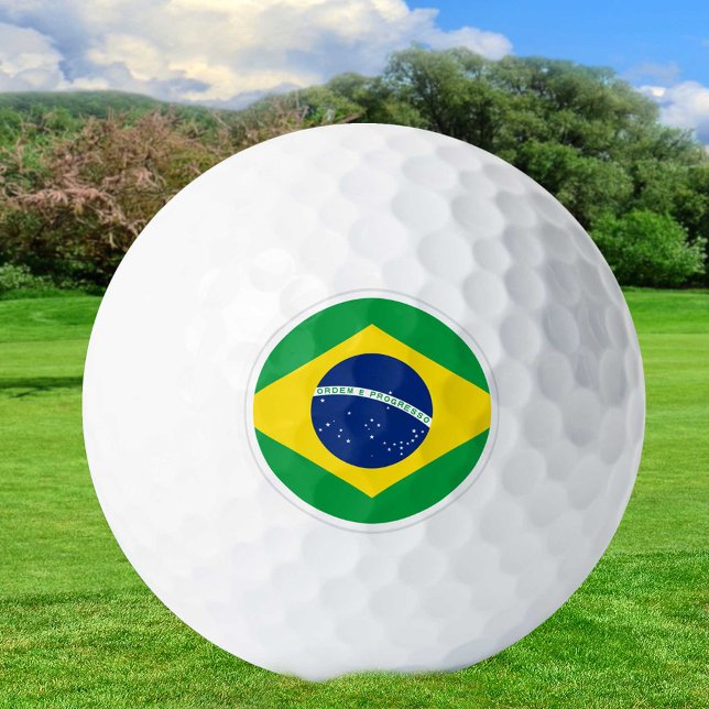 Brasilien Golf Balls, brasilianische Flaggengolfer Golfball (Von Creator hochgeladen)