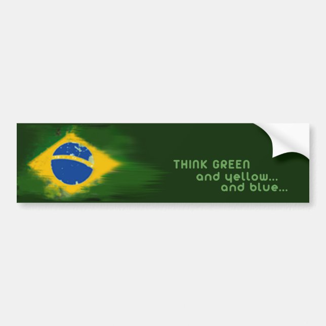 Brasilien Green and yellow Autoaufkleber (Vorne)