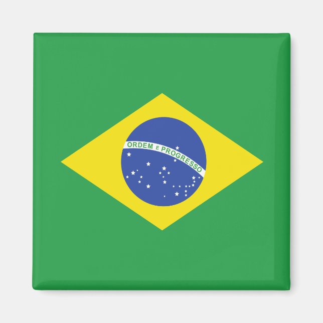 Brasilien Hochwertige Flagge Magnet (Vorne)