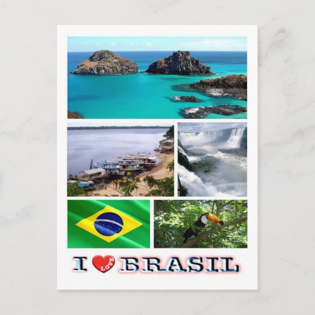 Brasilien - I Liebe - Postkarte (Vorderseite)