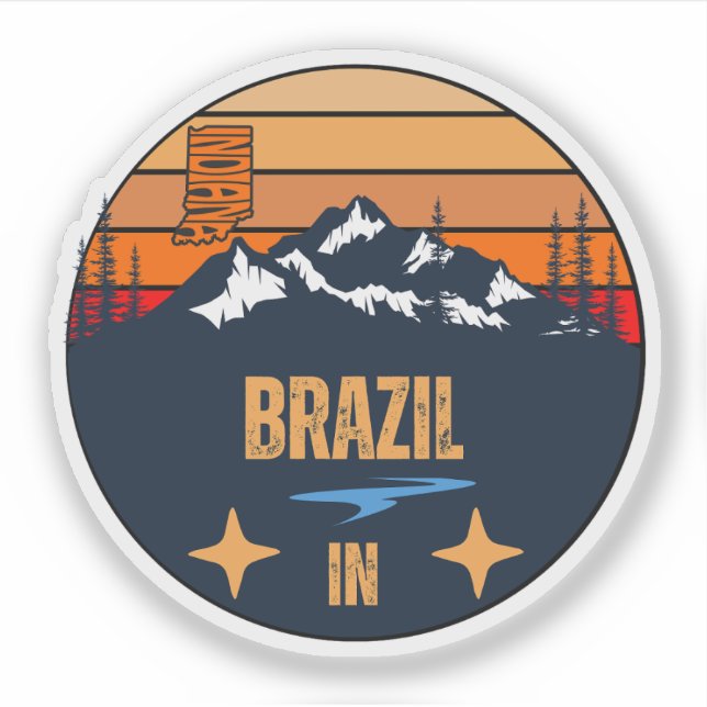 Brasilien, Indiana Aufkleber (Vorderseite)