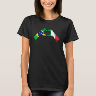 Brasilien Italien Flagge Brasilianisch Italienisch T-Shirt
