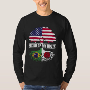 Brasilien Japan Mix Proud meiner Roots Brasilianis T-Shirt