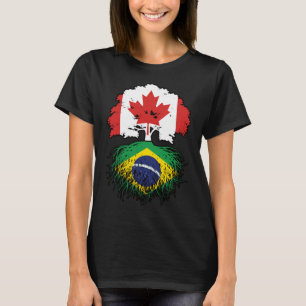Brasilien - kanadisches Kanada Tree Roots Flag T-Shirt