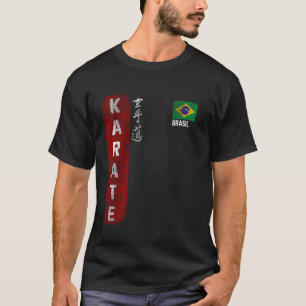 Brasilien Karate Brasilianische Flagge Kyokushinka T-Shirt
