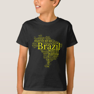 Brasilien Karte Brasilianischer Fußball Copacana B T-Shirt