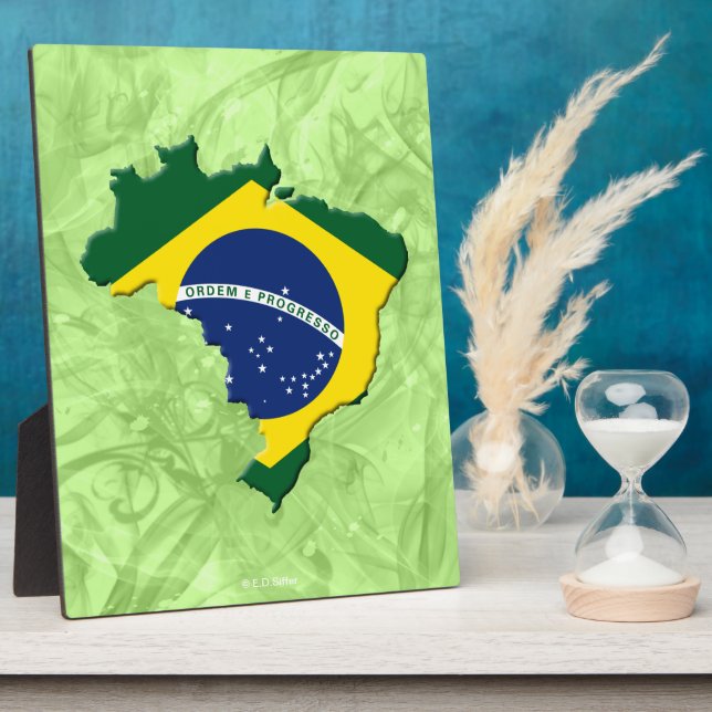 Brasilien-Karte Fotoplatte (Seite)